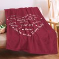 thumbnail image 2 of Custom Name Heart Shaped Blanket Personalised Valentine's Day Blanket, 2 of 3