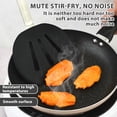 thumbnail image 2 of 2 Pack Silicone Slotted Spatula Set for Nonstick Cookware, Heat Resistant Kitchen Turner Set for Frying, Cooking and Serving,Black, 2 of 6