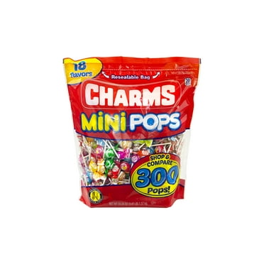 Charms Mini Pops 18 Assorted Flavors with Resealable Bag (300 Count)