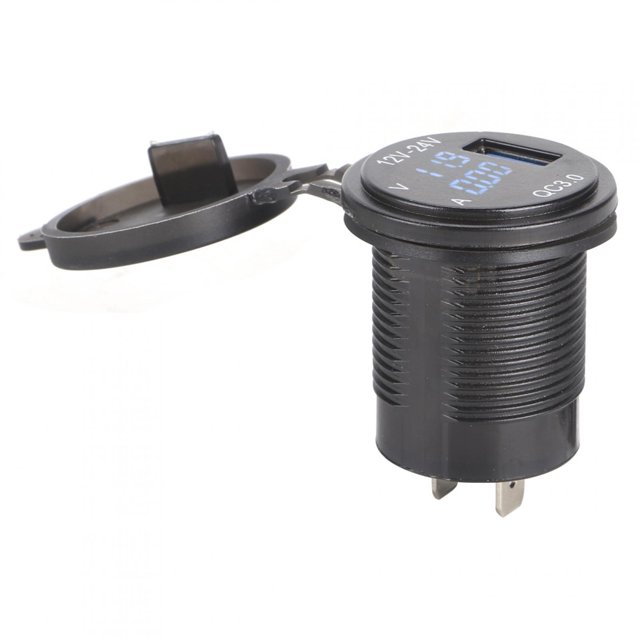 Cargador USB para automóvil 3 en 1 BuyWeek USB 3.0 voltímetro