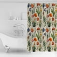 thumbnail image 2 of Garden Watercolor Blossom Flower Shower Curtain for Bathroom, Floral with Botanical Leaves Waterproof Shower Curtains Washable Quick Dry with Hooks Bathtub Curtains 36x72 IN, 2 of 7