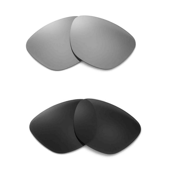 Walleva Polarized Titanium   Black Replacement Lenses For Oakley Frogskins Sunglasses