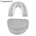 thumbnail image 3 of dianhelloya Mouth Guard BPA-free Anti-crushing TPE Silicone Double Support Sports Mouthguard for Adults Transparent 2, 3 of 8