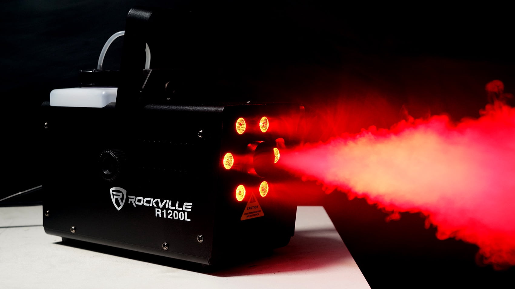 Rockville R1200L Fog/Smoke Machine w LED's, 7 Channel DMX+2 Remotes+Gallon Fluid