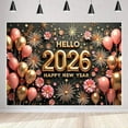 thumbnail image 5 of Getwin New Year Banner,Colorful Fireworks Design,2026 | Colorful Banner 2 Golden Wall Background Suitable for Family Gatherings Banquet Hall, 5 of 6