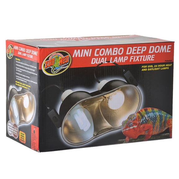 Zoo Med Mini Combo Deep Dome Lamp Fixture - Black