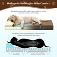 thumbnail image 5 of Pefilos 46" Pet Orthopedic Dog Bed with Removable Cover and Waterproof Liner with Non-Slip Bottom, Durable Flannel Fabric Pet Sofa with 7.9" Thick Gel Memory Foam, Brown, 5 of 7