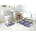 thumbnail image 4 of Yiaed Purple Marble Texture Print Bathroom Mat Set 2 Pieces Mat Anti-Skid Pad Ultra Soft and Absorbent Bathroom Bath Mat Contour Bath Rugs for Toilet Base, 4 of 6