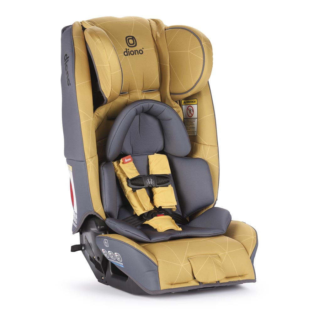 Booster Child Safety Car Seat Yellow Diono Radian 3 RXT All-in-One Convertible
