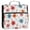 Pastel Watercolor Floral Pattern, variant on Water-Resistant 3-Ring Binder Organizer with Multiple Pockets Zipper Binder Bag for Office Coral and Teal Floral Pattern