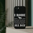thumbnail image 4 of DistinctInk Tough Case for Apple iPhone 13 MINI (5.4" Screen), Compatible with MagSafe Charging - I Rode All Day - Horse, 4 of 6