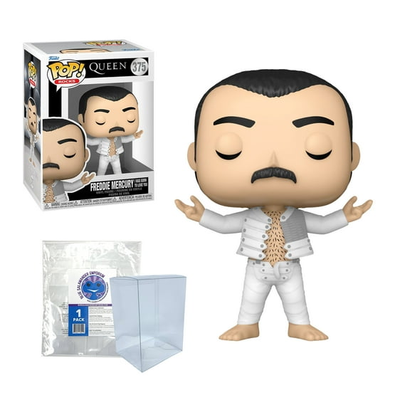 Queen: Freddie Mercury "I Was Born to Love You" #375 Funko Pop Vinyl Figure   Blue Salamander Emporium Protective Case