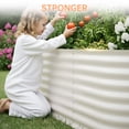 thumbnail image 5 of JoanKaren Raised Garden Bed,4x2x2 ft Outdoor Galvanized Planter Box for Vegetables,Fruits and Flowers,Beige, 5 of 9