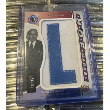 2008-09 Upper Deck King Clancy Patch Short Print Leaf Hockey Card