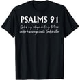 thumbnail image 1 of fourth of july Psalm 91 Bible Verse T-Shirt – Christian Faith-Based Women's Tee, Versatile StreetStyle Outfit. Cotton Top Womenswear, 1 of 6