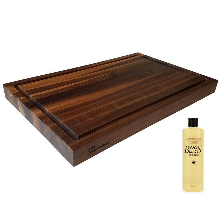 CONSDAN Black Walnut Butcher Block Cutting Board with Invisible Inner  Handles, USA Grown Hardwood, 1-1/2 Thick, 16 L x 12 W