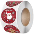 thumbnail image 5 of 500pcs Christmas Label Stickers, 1.5 Inch Christmas Stickers 8 Designs Round Labels, Envelope Bag Christmas Label Stickers Christmas Craft, 5 of 5