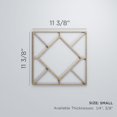 thumbnail image 3 of Ekena Millwork 11 3/8"W x 11 3/8"H x 1/4"T Small Hudson Decorative Fretwork Wood Wall Panels, Walnut, 3 of 18