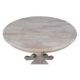 thumbnail image 4 of 36" Round Top Pedestal Dining Table with 2 Madrid Chairs - Unfinished - 3 Piece Set, 4 of 10