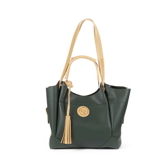 Bolsa satchel con bolsillo interno desprendible color Verde Lucentzza 5BLZP20235VER