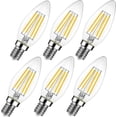 thumbnail image 1 of 6Pack E14 Dimmable Warm White 600lm 6W LED Bulbs Replaces 60W 2700K LED Candle Bulb Energy Saving, 1 of 5