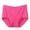 Hot Pink, variant on yunLCZ Women's Cotton Underwear High Waist Women's Solid Color High Waist Plus Size Loose Comfortable High Resilience Casual Underwear