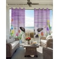 thumbnail image 4 of Purple Easter Blackout Curtains 84 Inches Long, Spring Botanical Floral Rabbit Butterfly Thermal Insulated Black Out Curtains, Darkening Window Curtain Drapes for Bedroom Living Room 42"x84" 2 Panels, 4 of 9