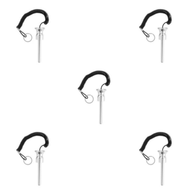 Maytalsory Magnetic Weight Stack Pin with Pull Parts Rope Replacement Silver 10x80mm 5Set