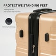 thumbnail image 3 of 20''+28'' Luggage Sets of 2 Piece Carry on Suitcase Airline Approved,Hard Case Expandable Spinner Wheels,Gold, 3 of 7