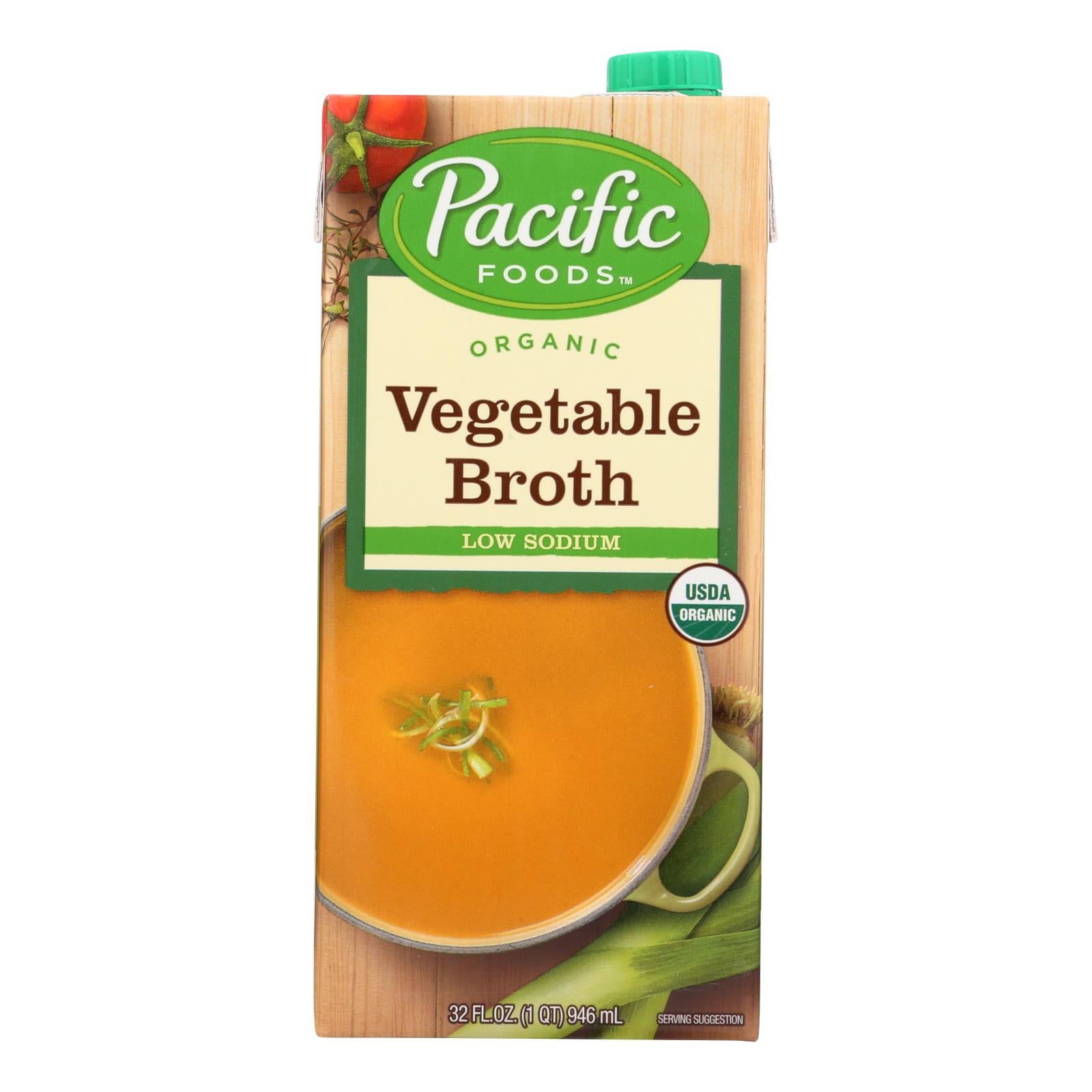 (Price/Case)Pacific Foods Organic Low Sodium Vegetable Broth 32 Fluid
