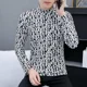 thumbnail image 3 of Camisetas para hombre, ropa ajustada para hombre, gráfica, con cuello, tops ajustados, de calidad, jersey con cuello, nuevo, alto, de una pieza, talla XL, 3 of 4