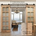 thumbnail image 5 of CCJH 7.5FT Sliding Barn Door Hardware Kit 22.5" Width Double Door T-Shaped, 5 of 8