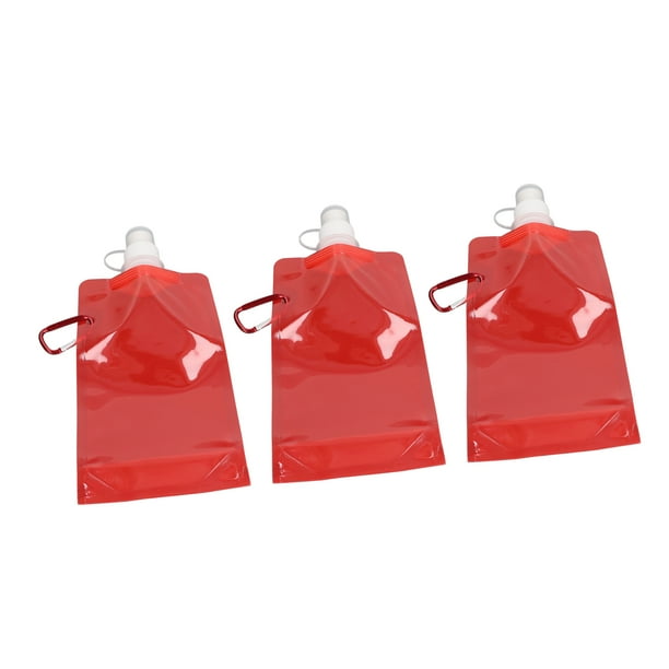 Bolsa de contenedor de agua PVC Jadeshay 3 piezas Bolsa de almacenamiento plegable roja