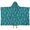 Teal Dancing Skeleton, variant on White Blue Sun Moon Cloud Star Pattern Hooded Bath Towel,50"x30" for Ages 3 To 12 Kids, Quick Dry Lightweight Soft Microfiber Hood Beach Towel Cover Up for Kids
