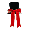 thumbnail image 1 of Adorno para árbol de Navidad con pajarita grande Adornos navideños para escritorios de mesa Adorno festivo Árbol de Navidad negro Truss Pajarita Sombrero Decoraciones para árboles de Navidad, 1 of 4