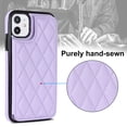 thumbnail image 6 of for iPhone 11 Wallet Case with Card Holder RFID Blocking, Kickstand Card Slots Case, Dimaond Patterned Elegent PU Leather,Double Back Flip Magnetic Clasp and Durable Shockproof Cover,Purple, 6 of 8