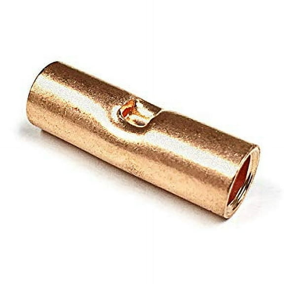 #4 GAUGE COPPER BUTT TERMINAL CONNECTOR HEAVY DUTY- 25PK