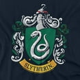 thumbnail image 2 of Harry Potter Slytherin Crest Women's T Shirt, Navy, Small, 2 of 6