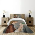 thumbnail image 4 of Ambesonne Fantasy Quilted Bedspread Set 2 Pcs, Cartoon Kissing Frog, Twin Size, Multicolor, 4 of 5