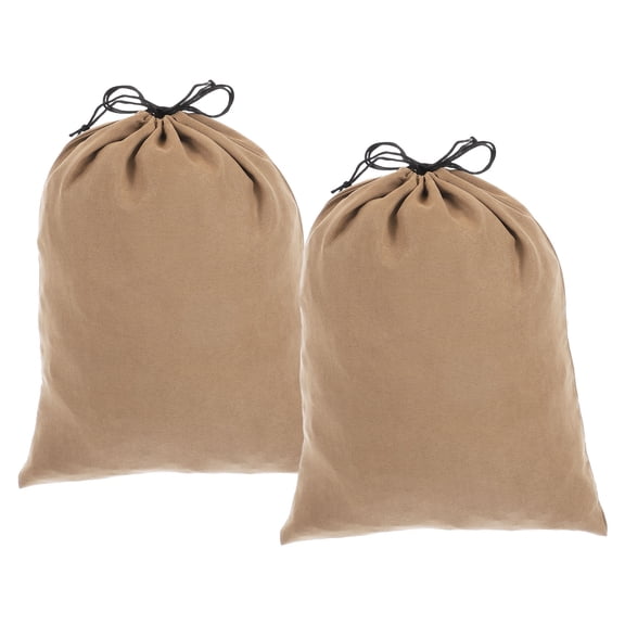 Uxcell 2 Pack Dust Bags for Handbags, 12.6x15.8" Cotton Drawstring Storage Pouch Bag Dust Cover Storage Bags for Purses Shoes Boots Daily Travel Storage, Khaki