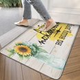 thumbnail image 3 of Black Text Sunflower Flowers (7) Welcome Doormat for Indoor/Outdoor Entrance Black Text Sunflower Flowers (7) Decoration Door Mat Kitchen Door Mat Bedroom Doormat 17x30 Inch, 3 of 6