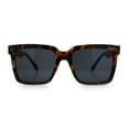 thumbnail image 4 of Classy Oversized Horn Rim Hipster Plastic Retro Fashion Sunglasses Tortoise - Black, 4 of 7
