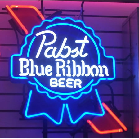 Queen Sense 20"x16" Pabst Blue Ribbons Neon Sign HD Vivid Printing Handmade Artwork Neon Light 120PBRBLVVD