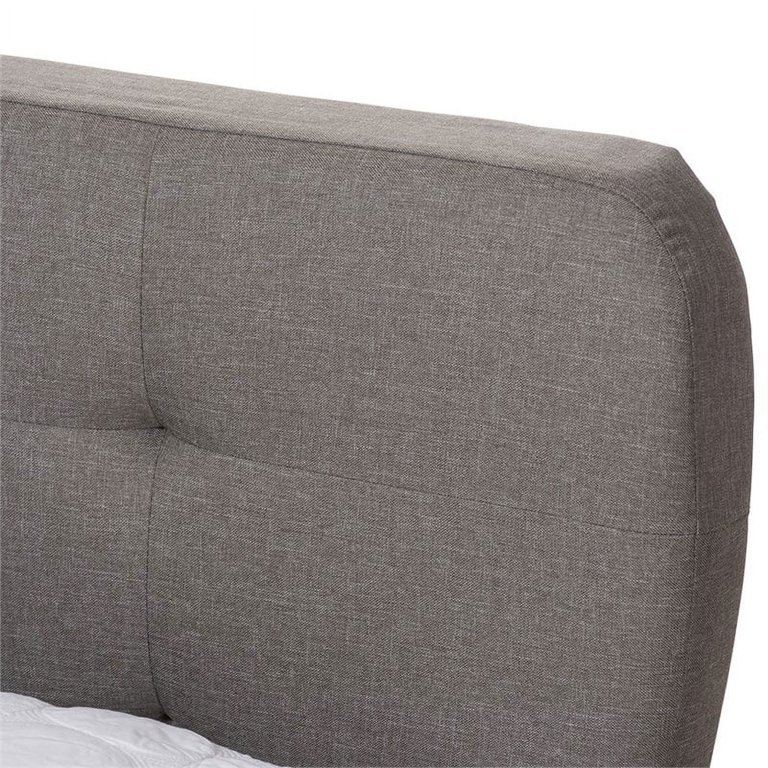 Baxton Studio Laureo Mid Century Light Gray Fabric Upholstered