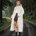 thumbnail image 2 of MuXi Women's Long Raincoat Hooded Windproof Anorak for Outdoor Camping Hiking Work Commuting Travel (Beige,L), 2 of 6