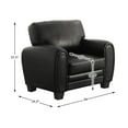 thumbnail image 7 of Pemberly Row 19'' Contemporary Faux Leather Upholstered Accent Chair in Black, 7 of 7