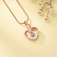 thumbnail image 5 of Crystal Heart in Heart Pendent for Ashes and Chain Cremation Jewelry for Ashes Perfume Memory Necklace for Men Women, 5 of 6
