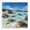 Serene Coastal Seascape Waves, variant on Stupell Industries Coastal Lush Palm Watercolor View Canvas Art, 17 x 17, by Mauro Devereaux