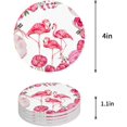 thumbnail image 1 of XDDJA Flamingo Set of 6 Round Coaster for Drinks, Absorbent Ceramic Stone Coasters Cup Mat with Cork Base for Home Kitchen Room Coffee Table Bar Decor, 1 of 5