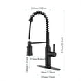 thumbnail image 2 of Cfowner Single Handle High Kitchen Faucet, Stainless Steel Sink Faucets with Pull Down Sprayer, Matte Black, 2 of 5